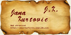 Jana Kurtović vizit kartica